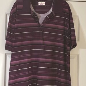 Grand Slam Airflow Men's Purple Striped Short Sleeve Polo Shirt XXL
